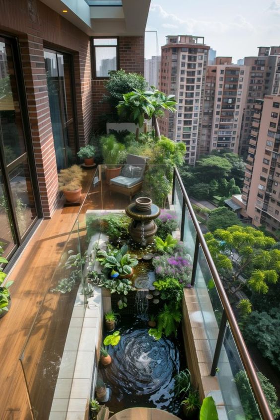 Tiểu cảnh ban công chung cư đẹp - zions